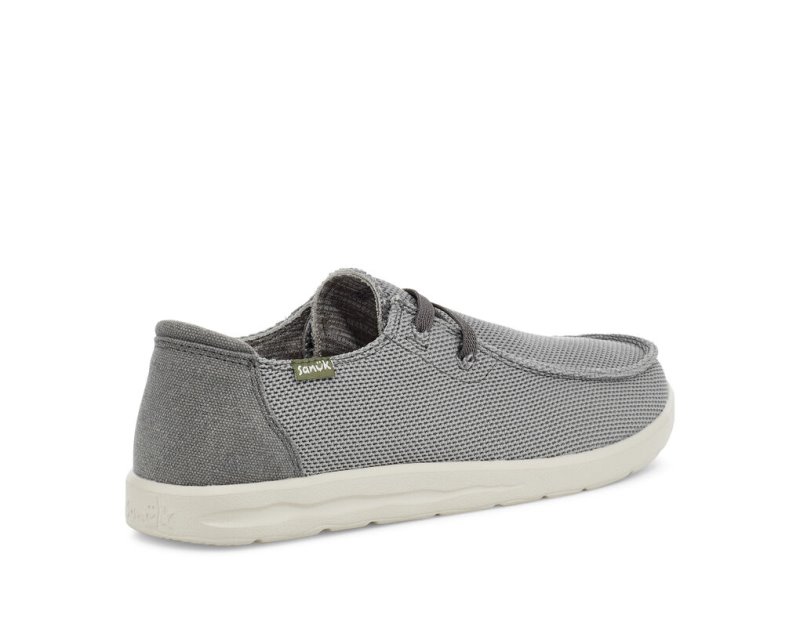 Sanuk Shaka Mesh No Tie Men's Shoes Grey | Canada 236AHK